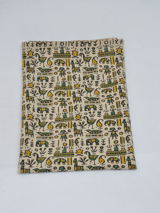 Kalamkari Cotton Running Fabric [D40220007]