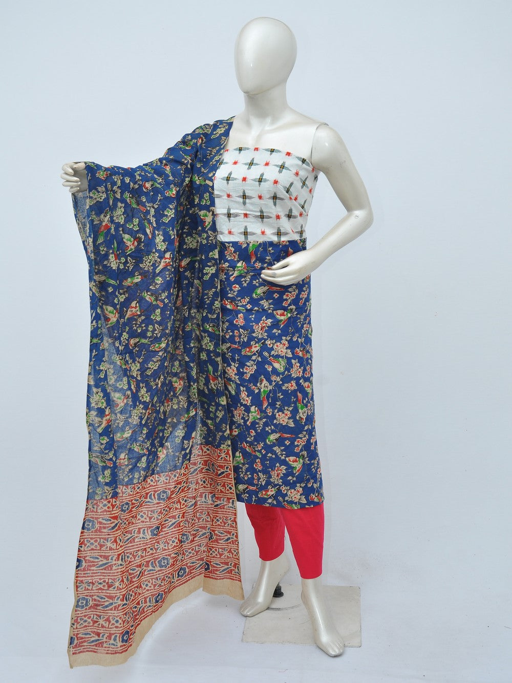 Ikkat Kalamkari Designer Dress Material [D40220041]