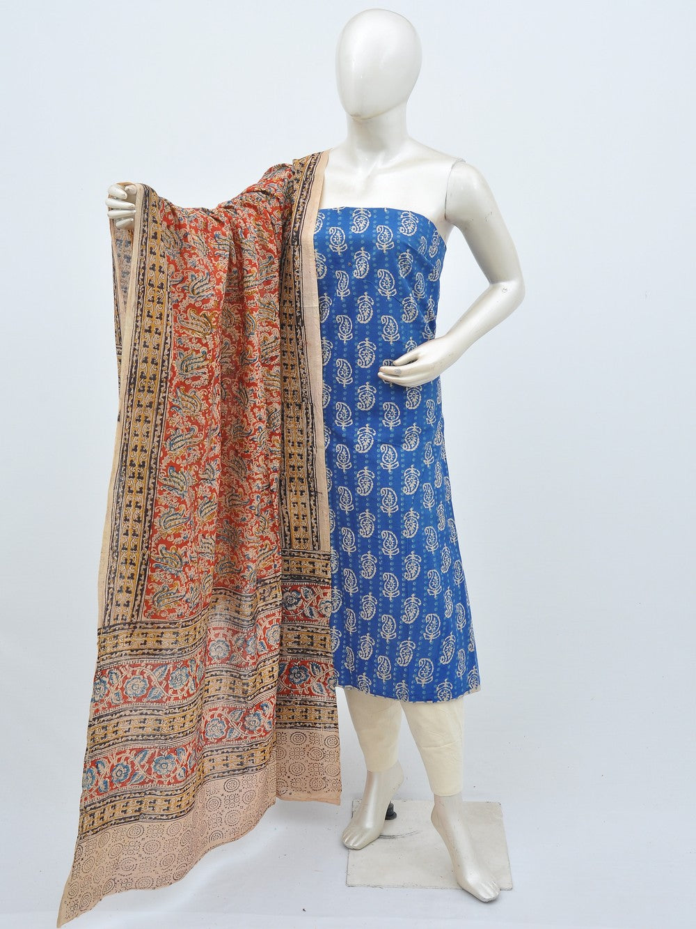 Kalamkari dress material clearance designs