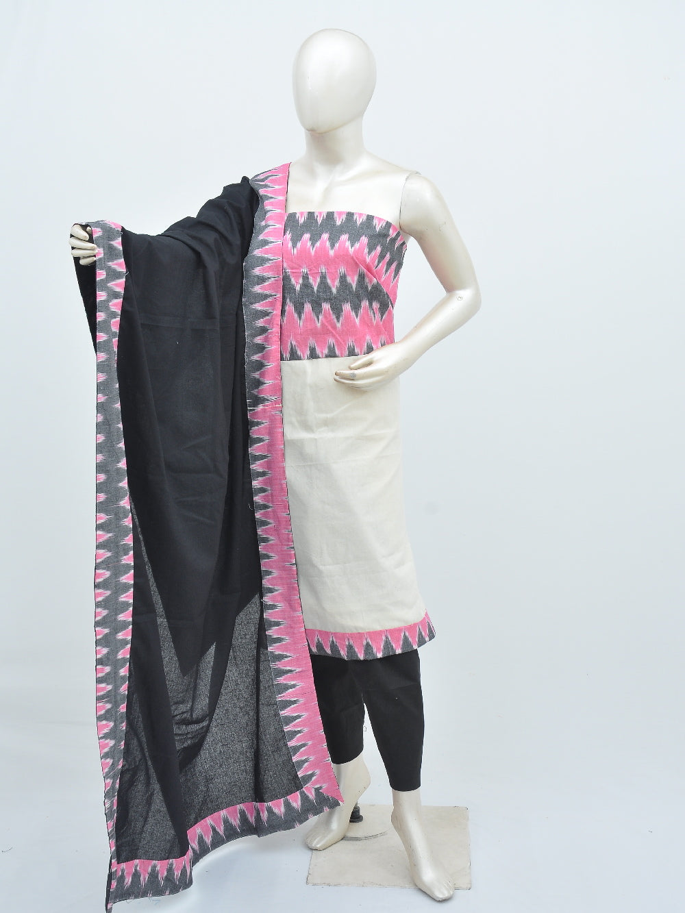 Pastel Multicolor Dress Material Set With Dupatta