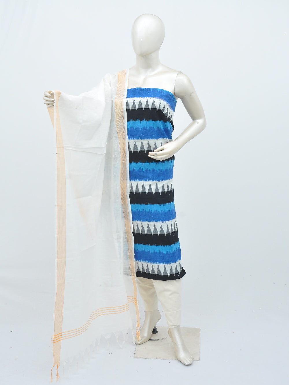 pochampally cotton dress materials Graceful Essence Timeless Classic Pochampally Cotton Dress Material  The  SCM Silk