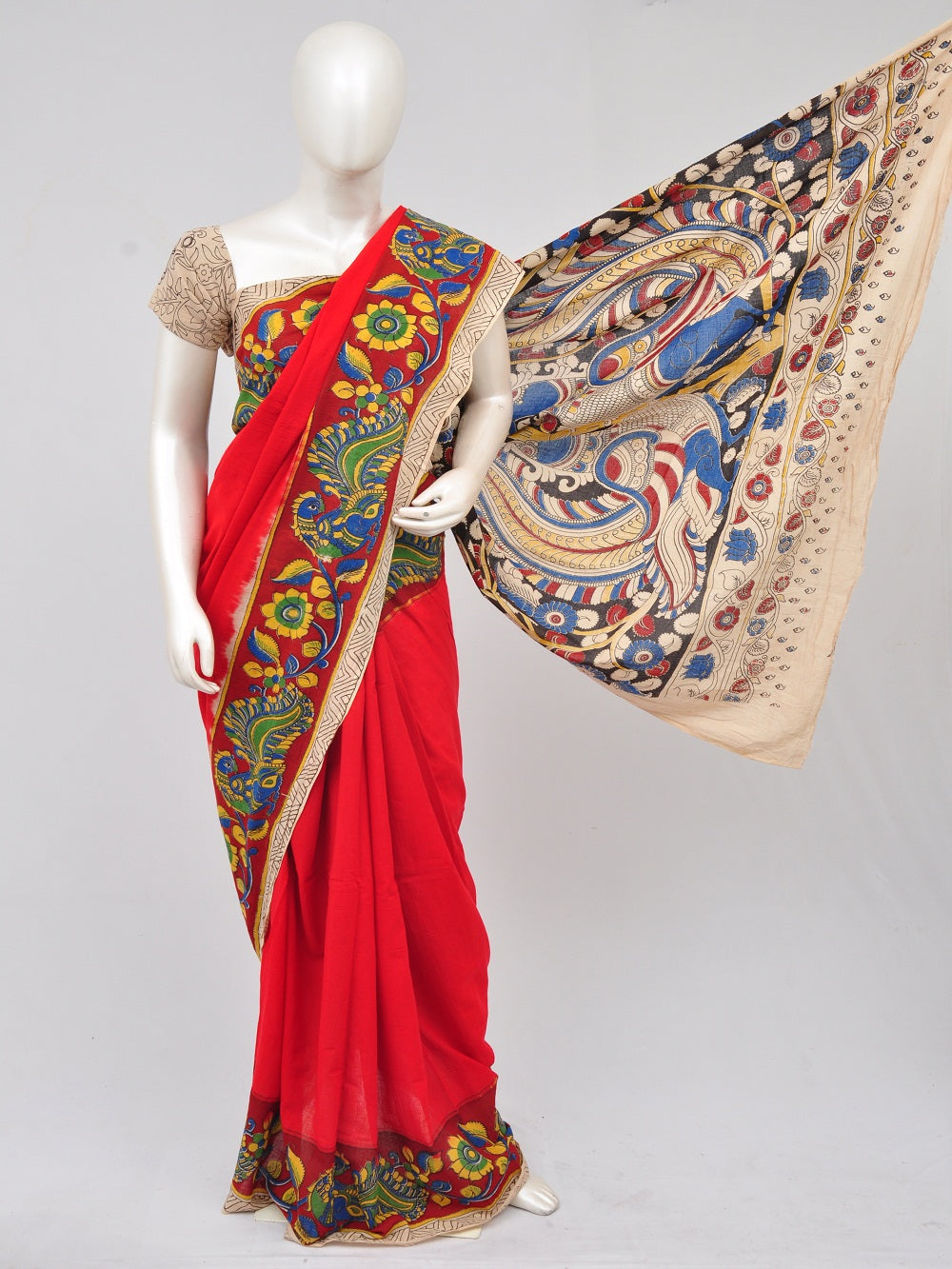 Buy kalamkari cotton saree online - Main Image
