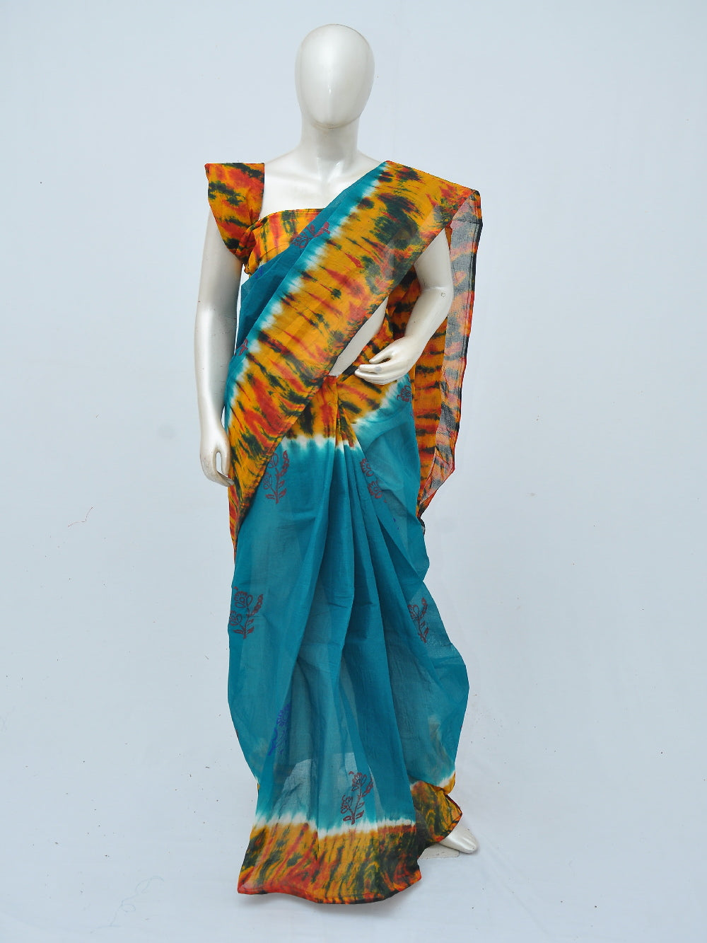 Batik Pure Cotton Saree [D40516024]