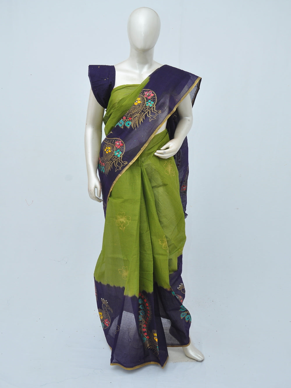 Batik Pure Cotton Saree [D40516027]
