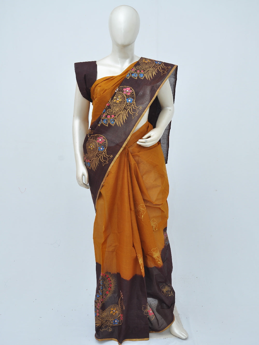 Batik Pure Cotton Saree [D40516028]