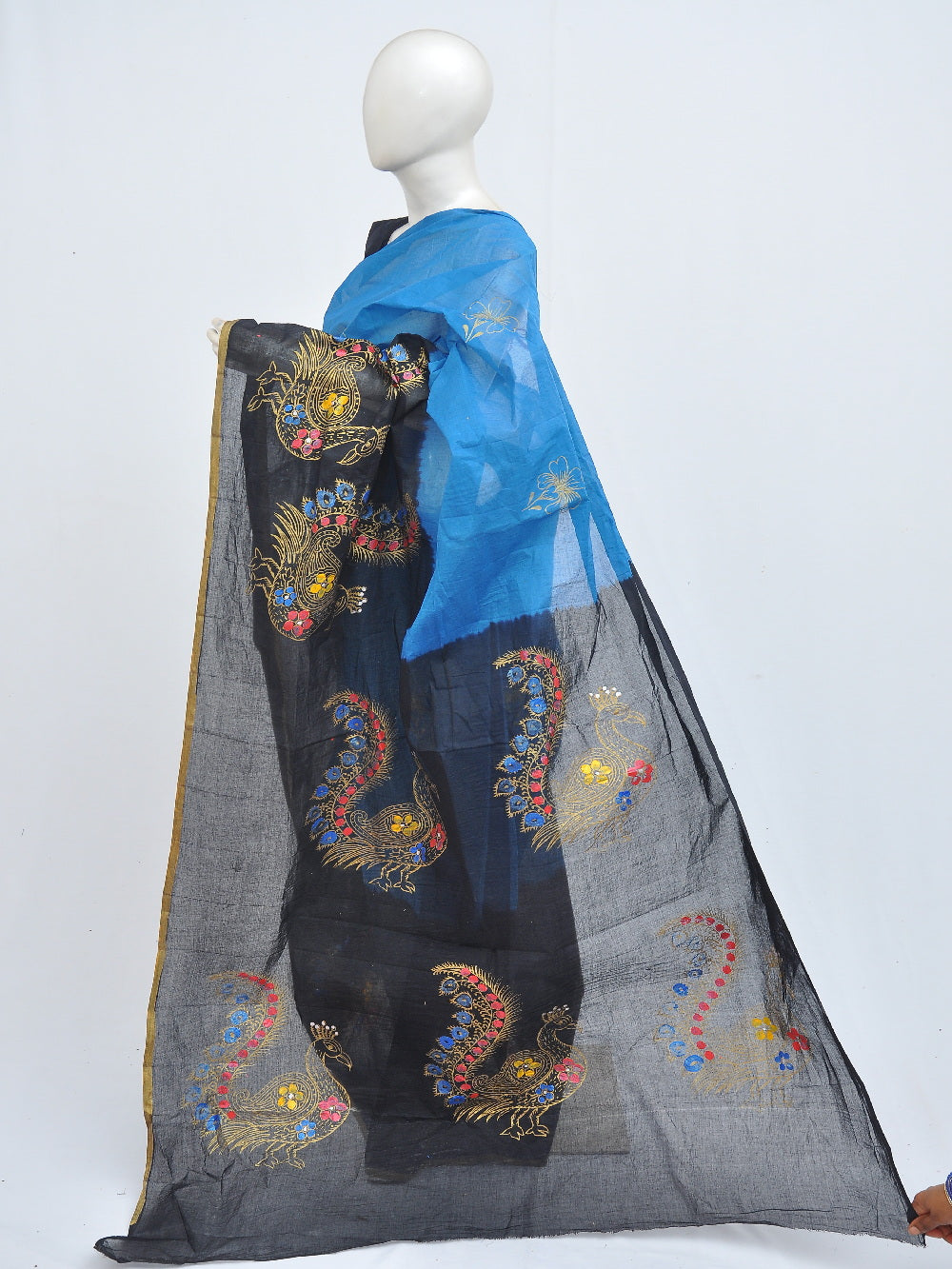 Batik Pure Cotton Saree [D40516037]