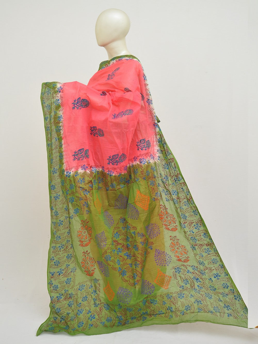 Batik Pure Cotton Saree [D50316001]