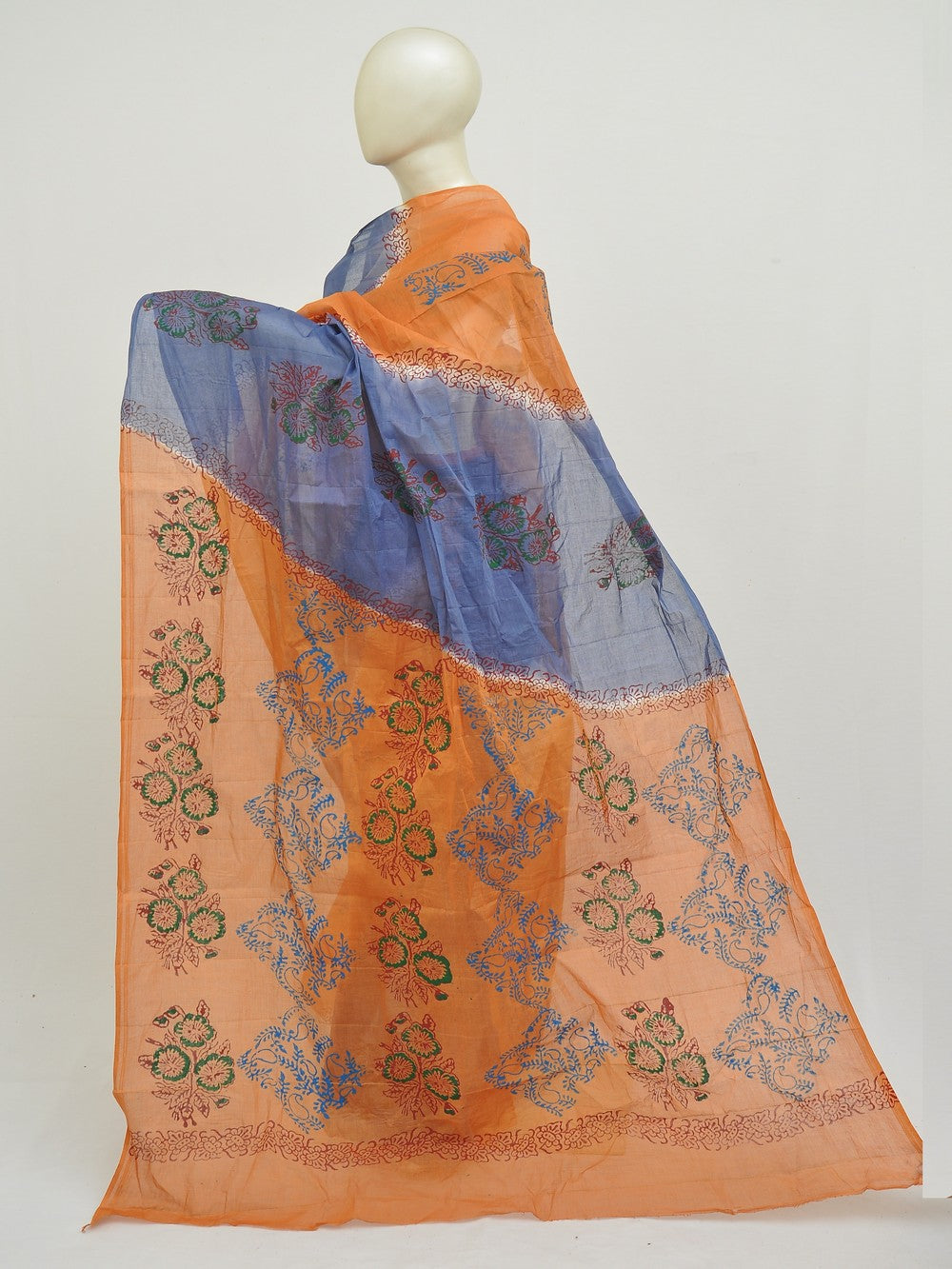 Batik Pure Cotton Saree [D50316002]