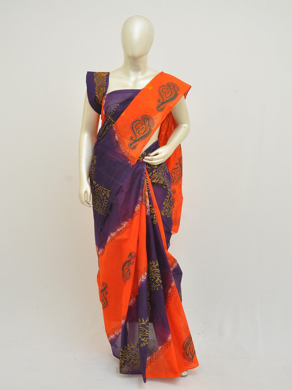 Batik Pure Cotton Saree [D50316006]