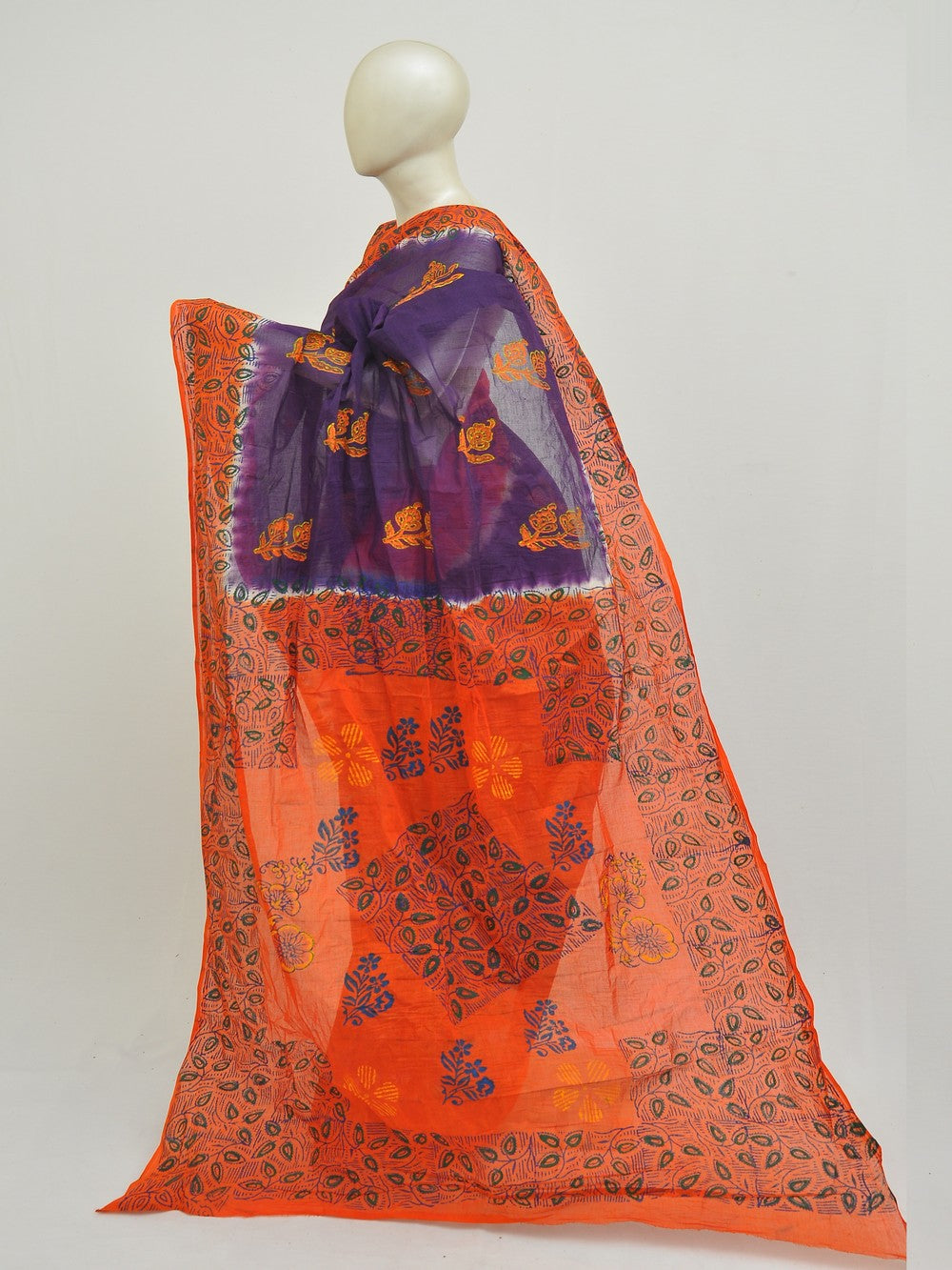 Batik Pure Cotton Saree [D50316008]