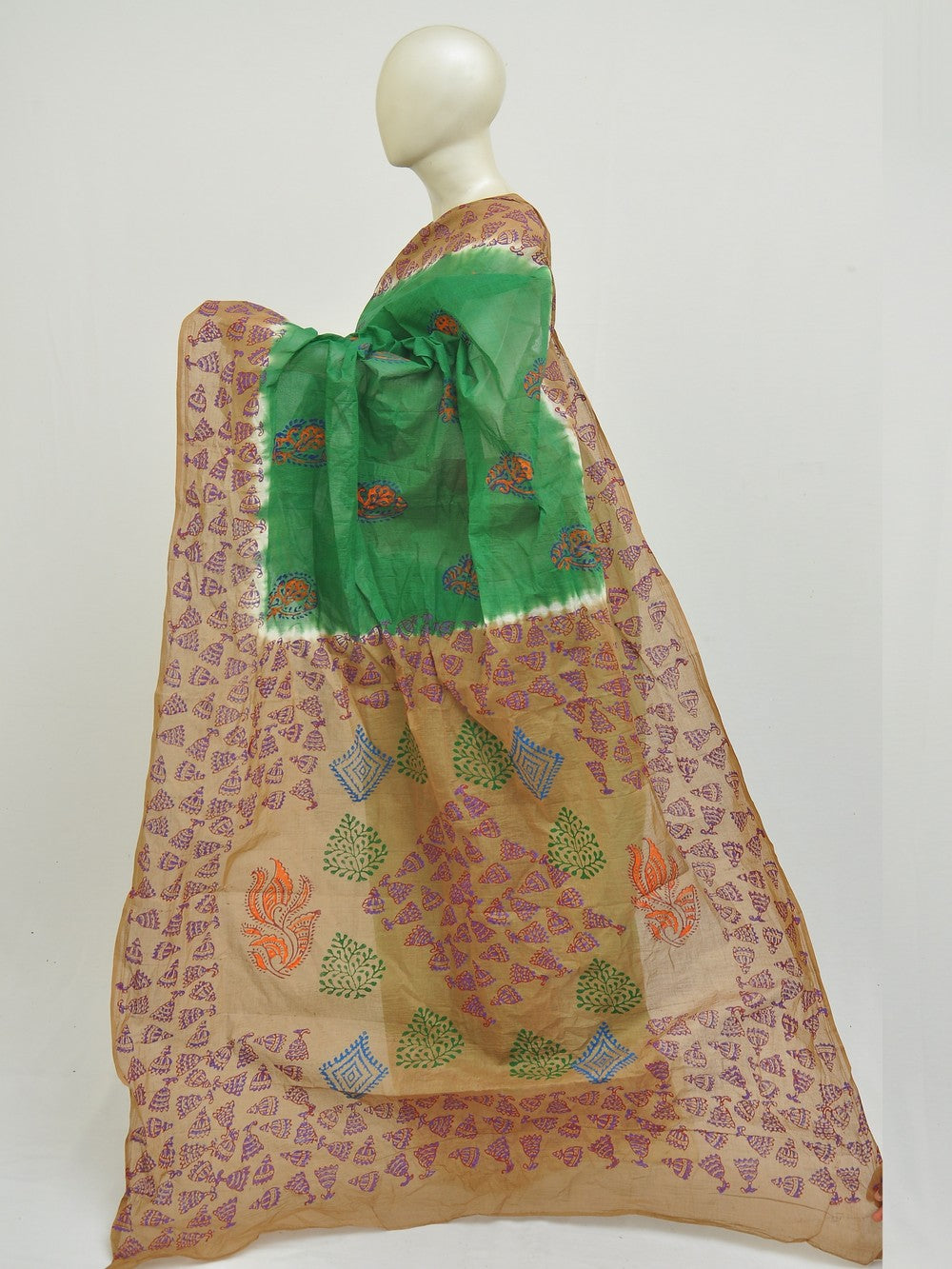 Batik Pure Cotton Saree [D50316009]