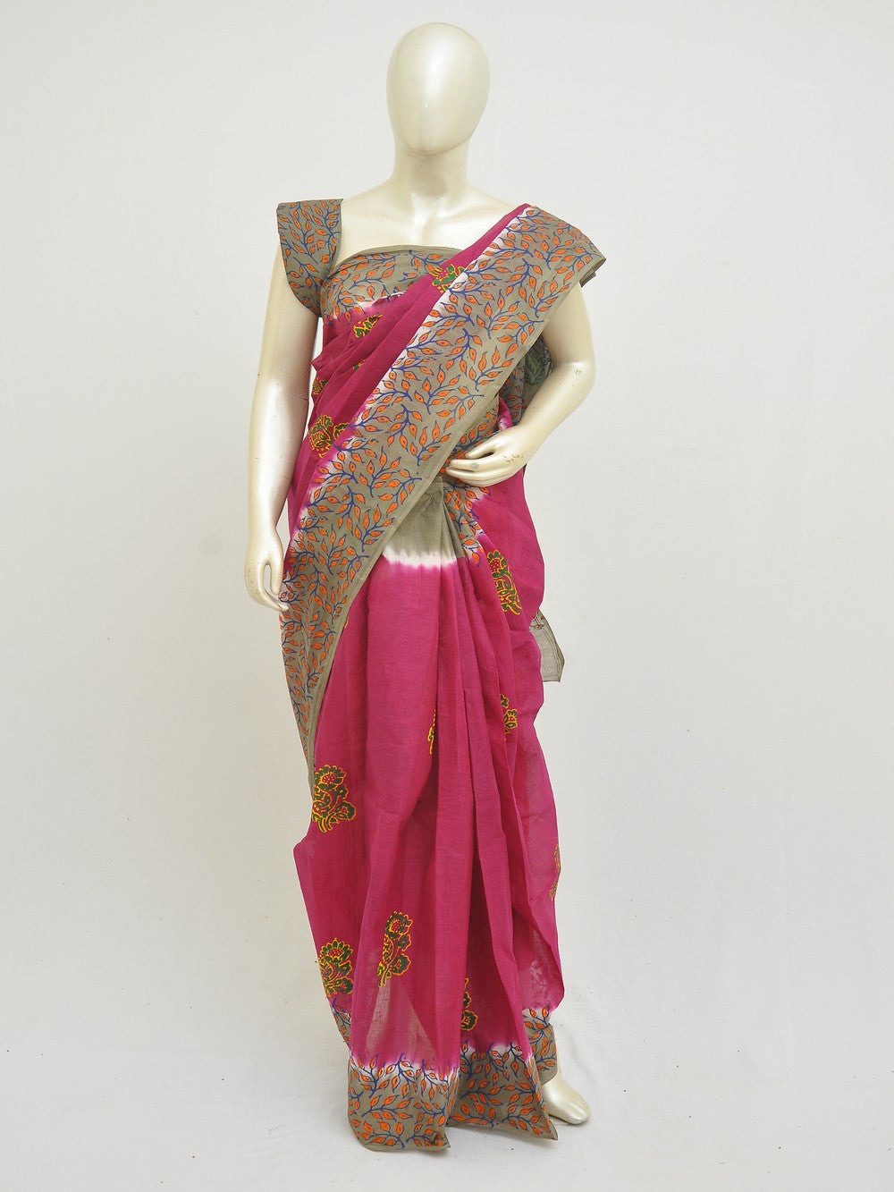 Batik Pure Cotton Saree [D50316012]