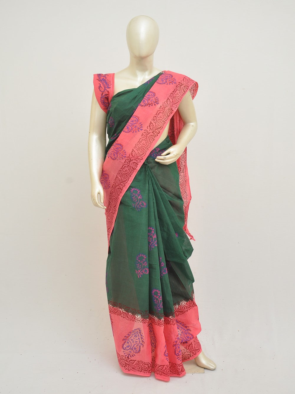 Batik Pure Cotton Saree [D50316015]