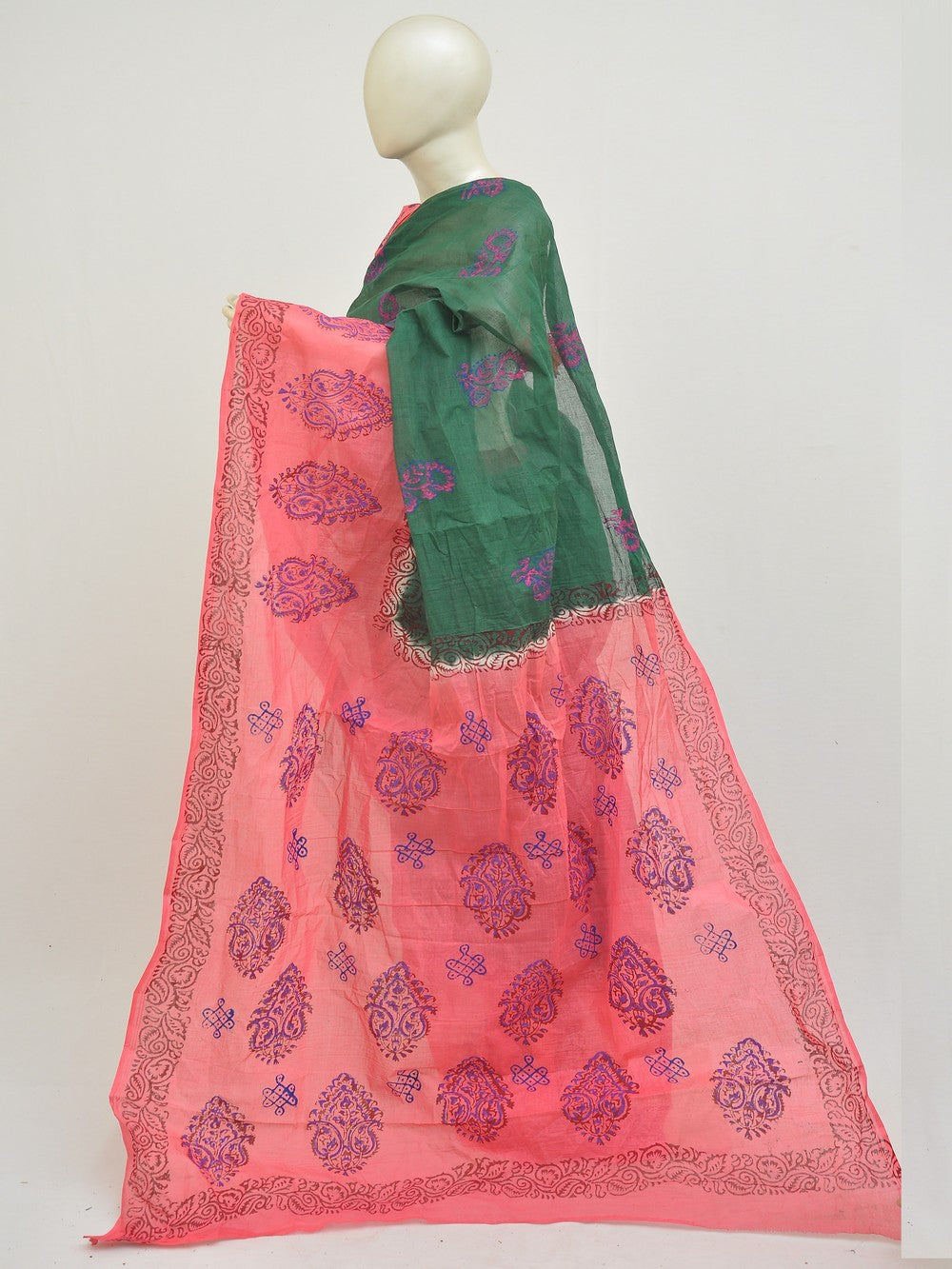 Batik Pure Cotton Saree [D50316015]