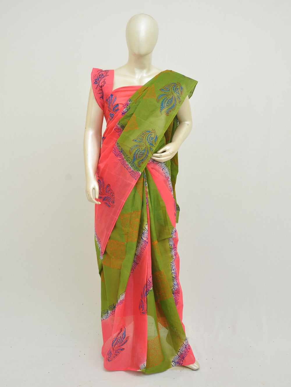 Batik Pure Cotton Saree [D50316016]