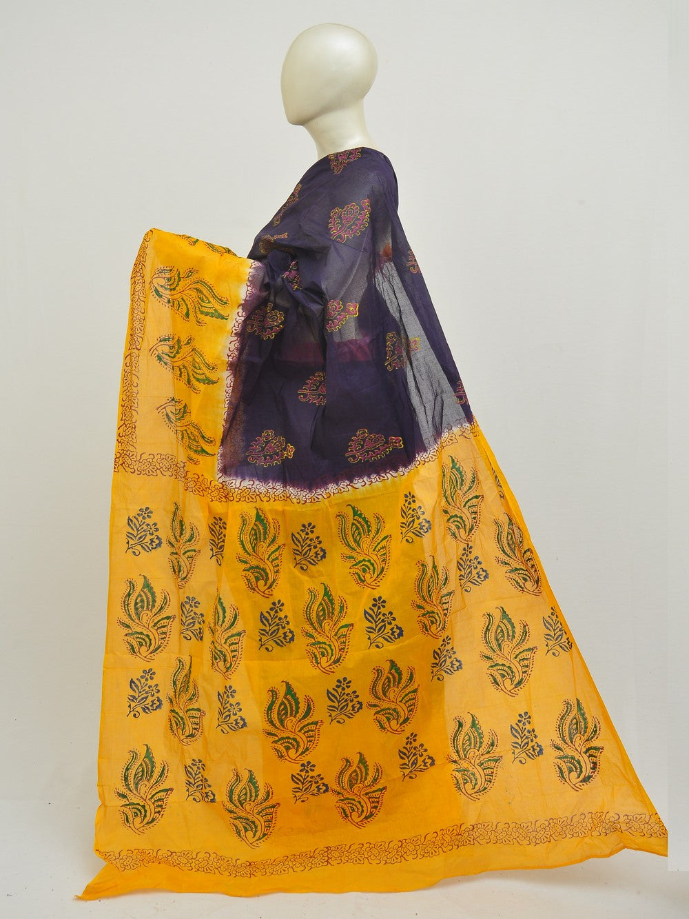 Batik Pure Cotton Saree [D50316017]