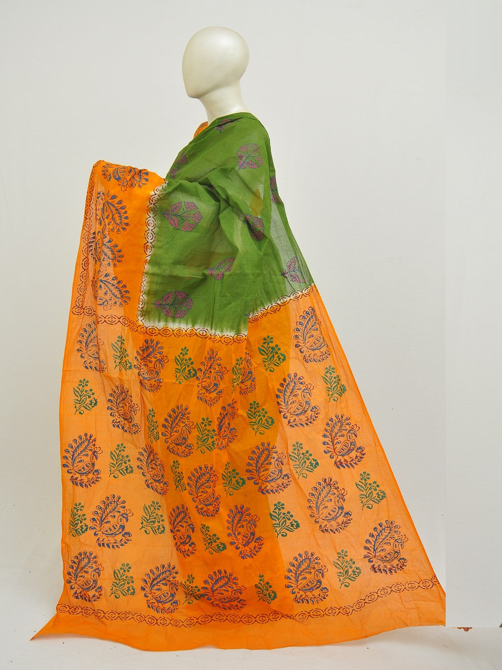 Batik Pure Cotton Saree [D50316019]