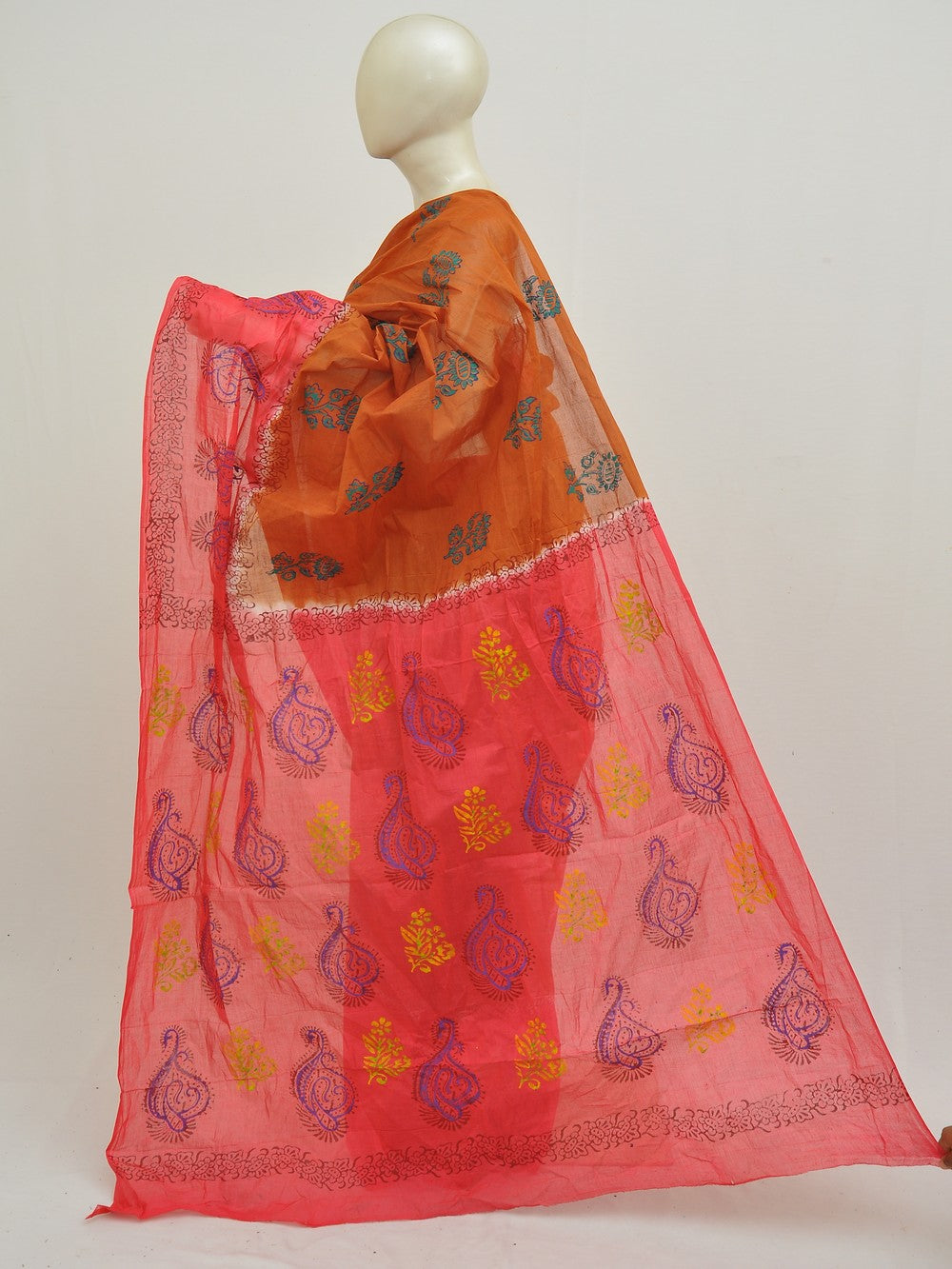 Batik Pure Cotton Saree [D50316022]