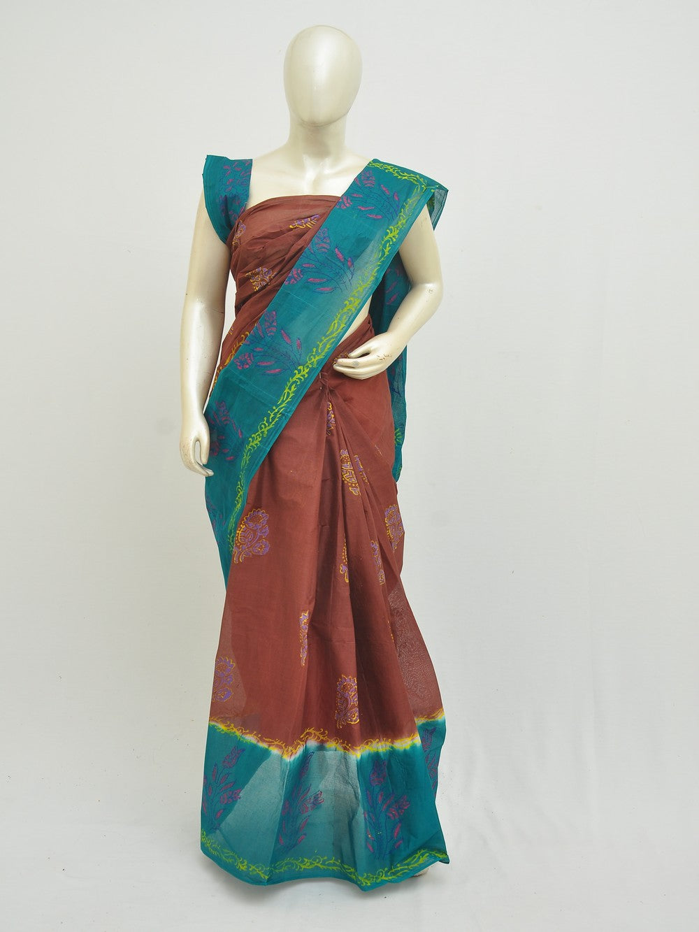 Batik Pure Cotton Saree [D50316027]