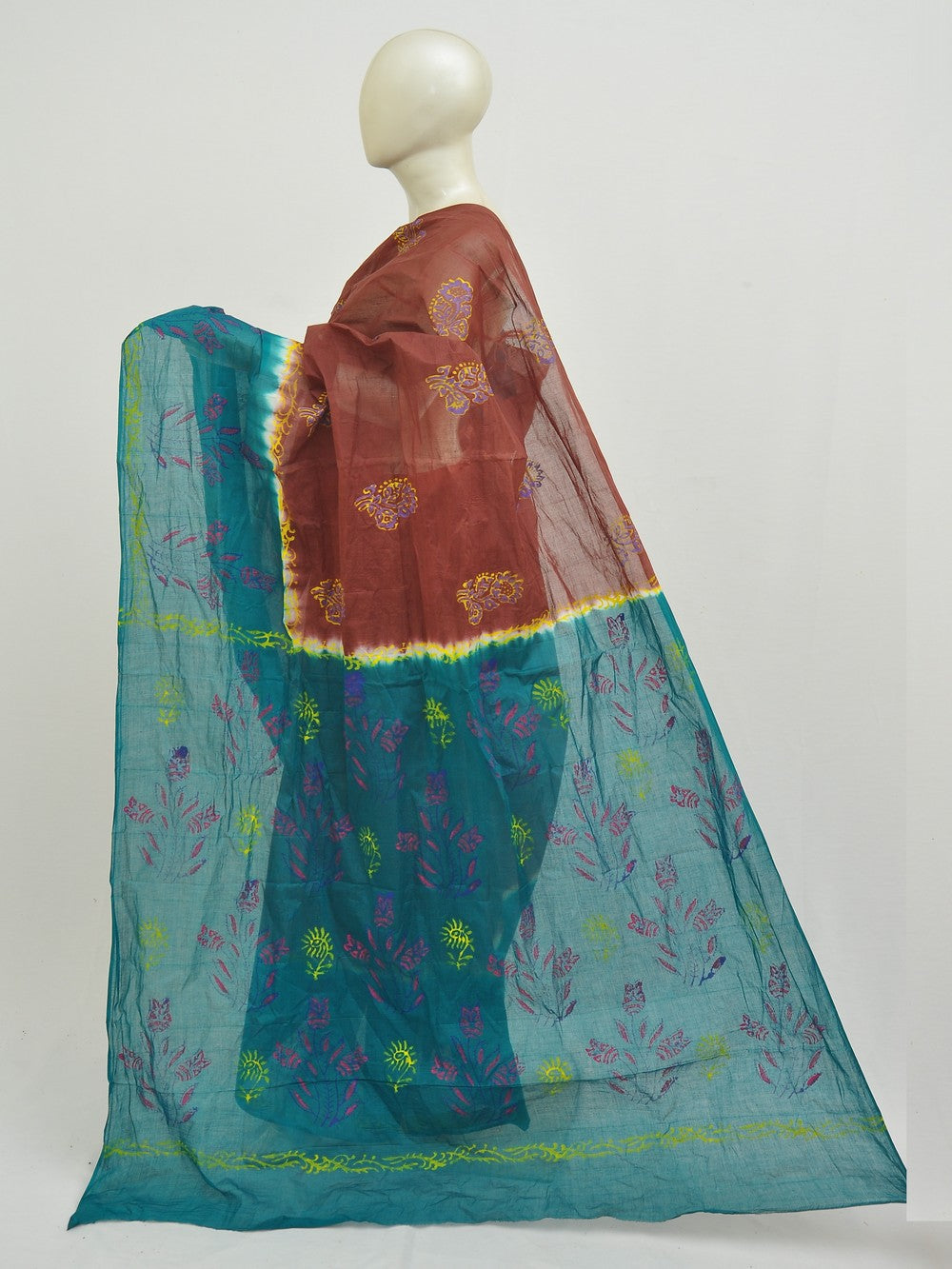 Batik Pure Cotton Saree [D50316027]