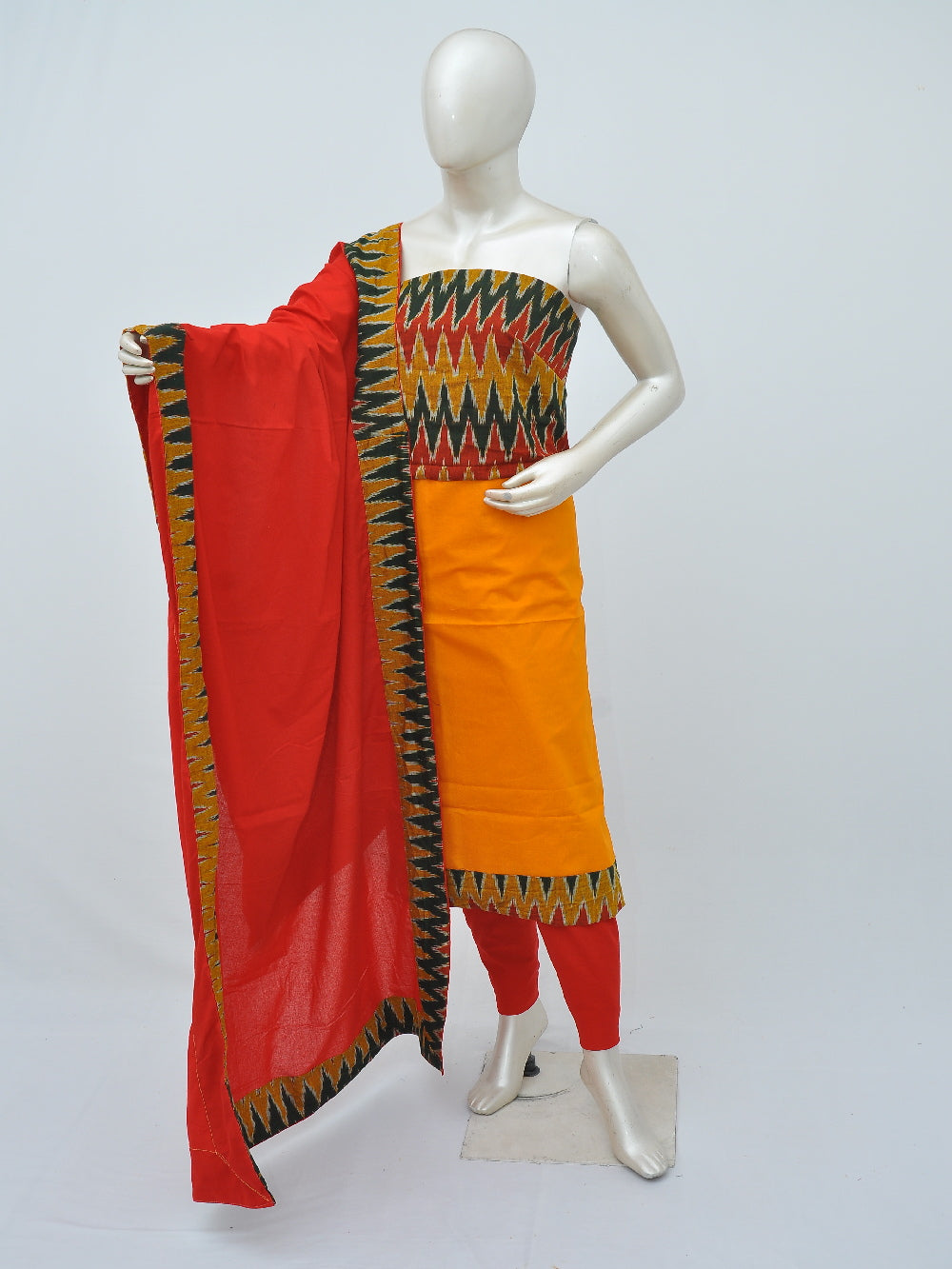 Ikat Dress Material with Same Dupatta model 1 [D40521004]