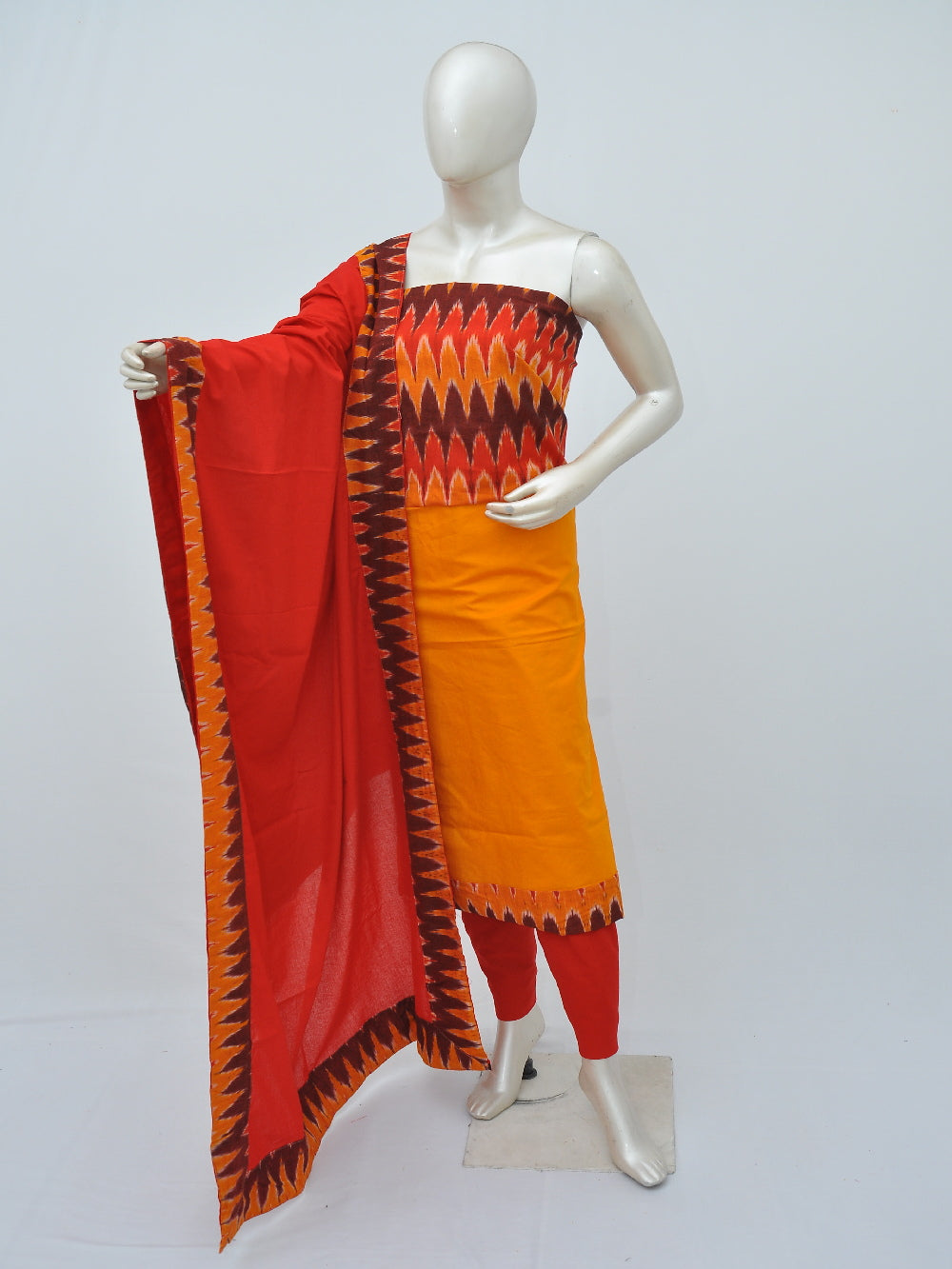 Ikat Dress Material with Same Dupatta model 1 [D40521005]