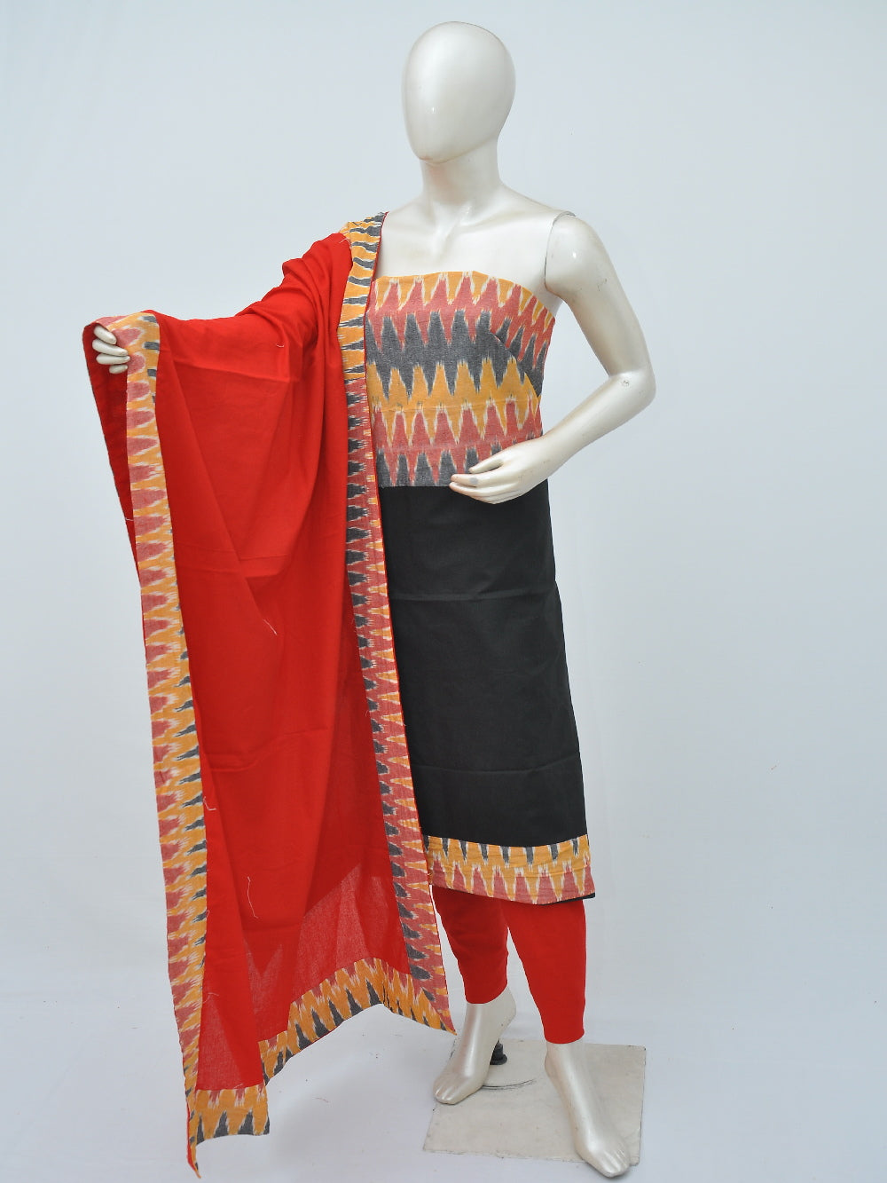 Ikat Dress Material with Same Dupatta model 1 [D40521006]