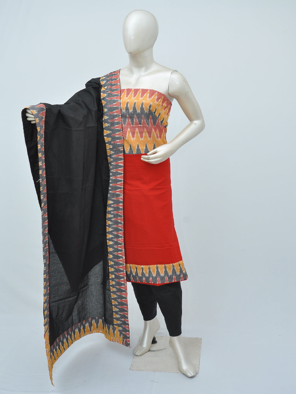 Ikat Dress Material with Same Dupatta model 1 [D40521007]