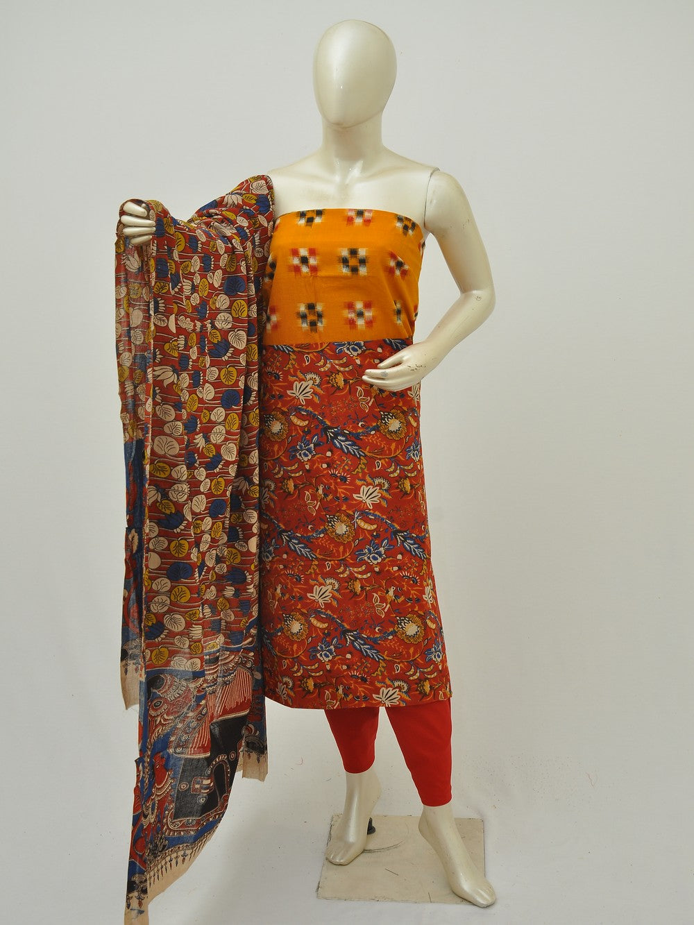 Ikkat Kalamkari Designer Dress Material [D50508060]