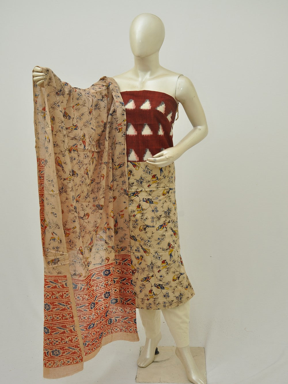 Ikkat Kalamkari Designer Dress Material [D50508061]