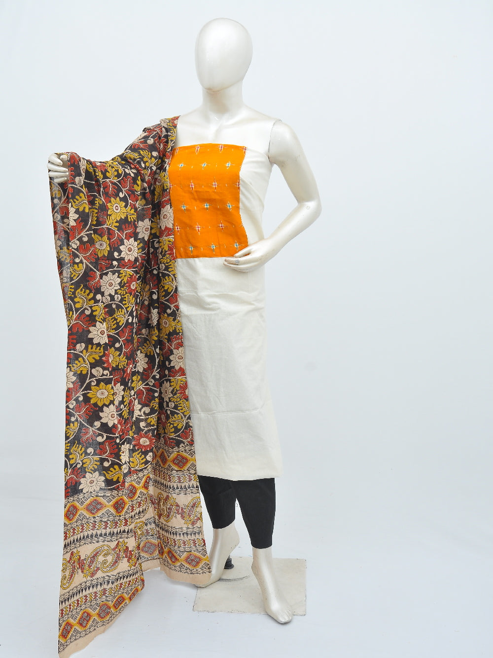 Kalamkari Ikkat Designer Dress Material [D40611043]