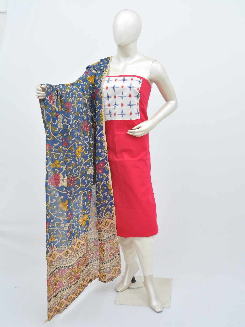 Kalamkari Ikkat Designer Dress Material [D40611053]