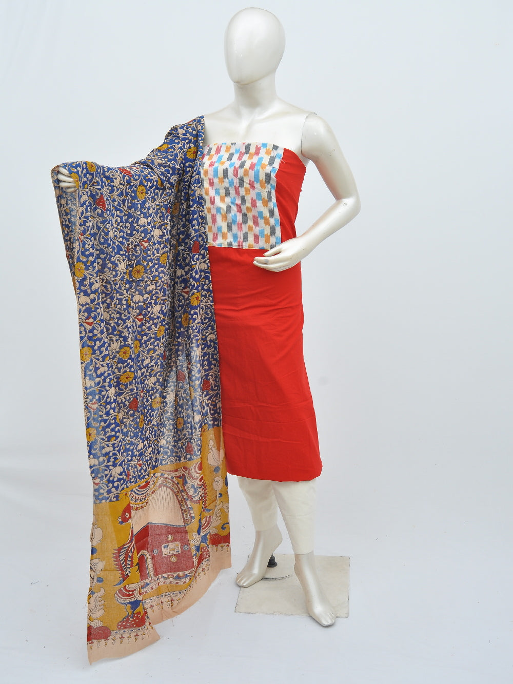 Kalamkari Ikkat Designer Dress Material [D40611054]