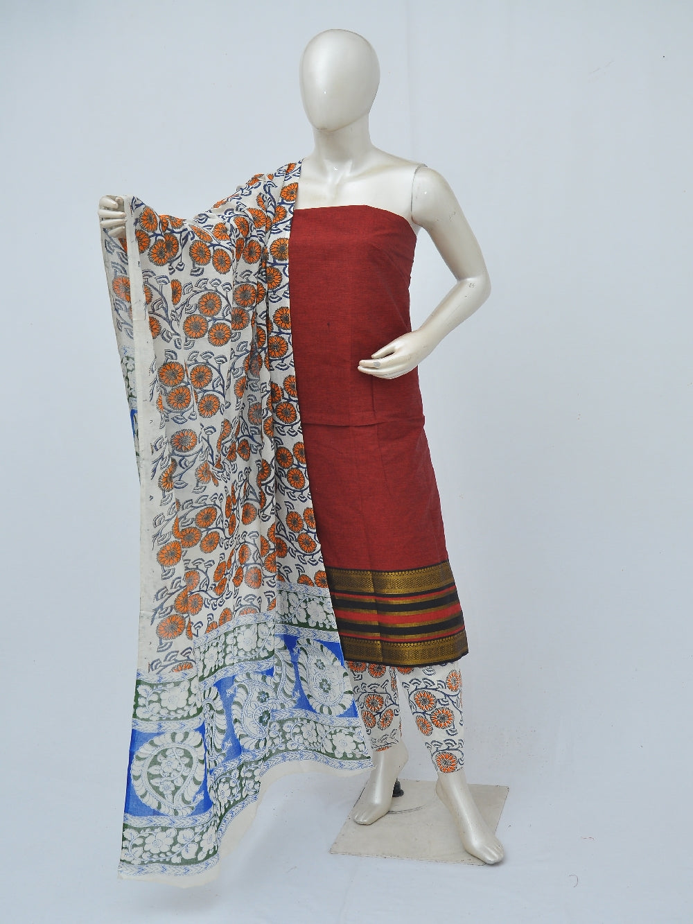 Kalamkari on Mangalgiri Dress materials [D40902021]