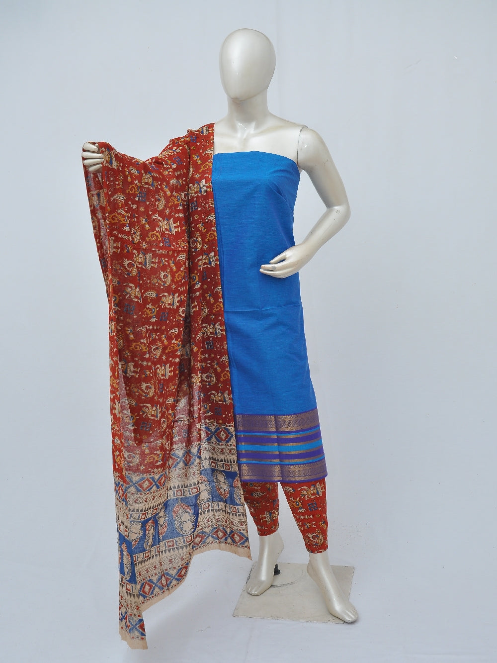 Kalamkari on Mangalgiri Dress materials [D40902022]