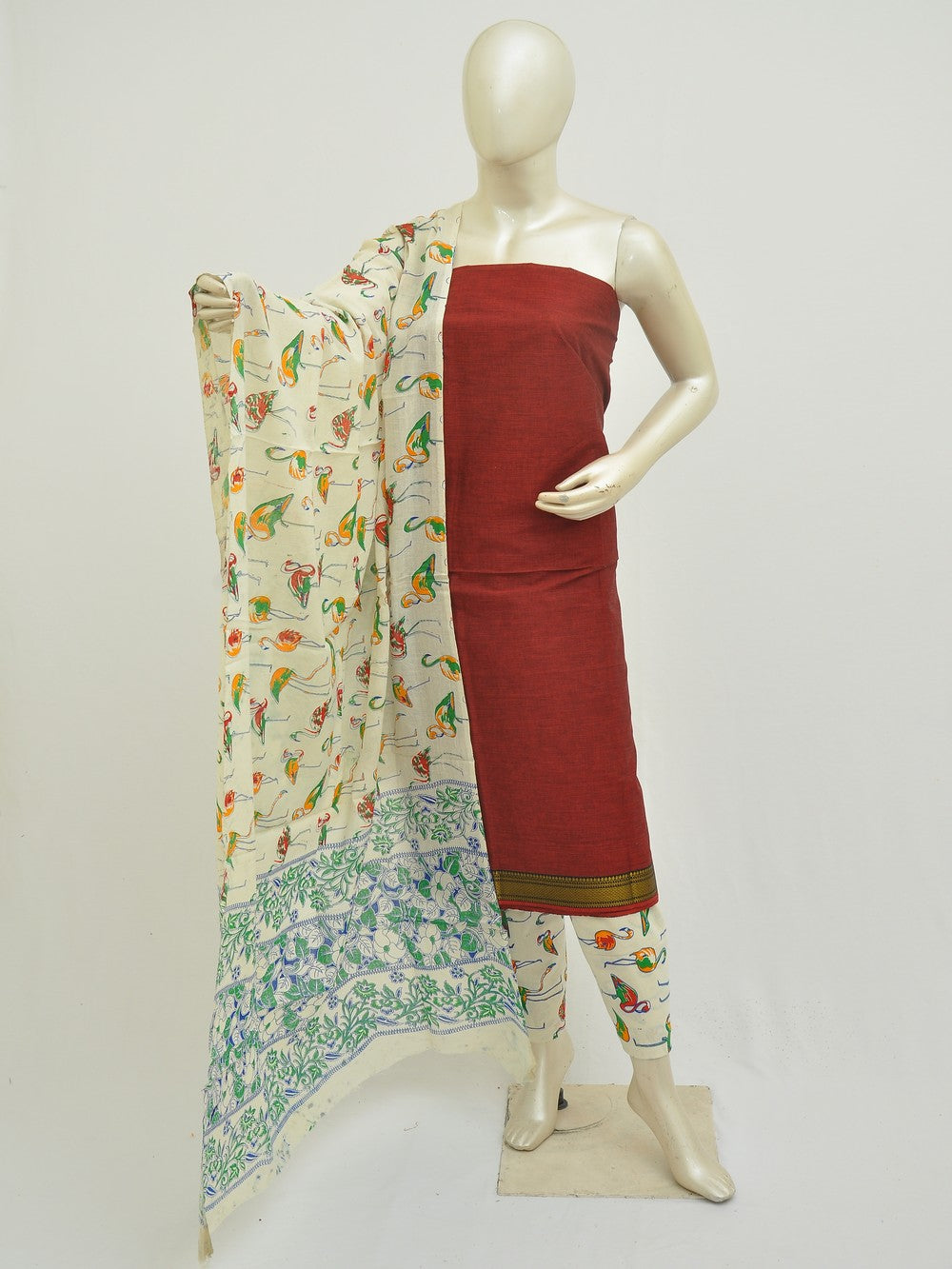 Kalamkari on Mangalgiri Dress materials [D50408012]