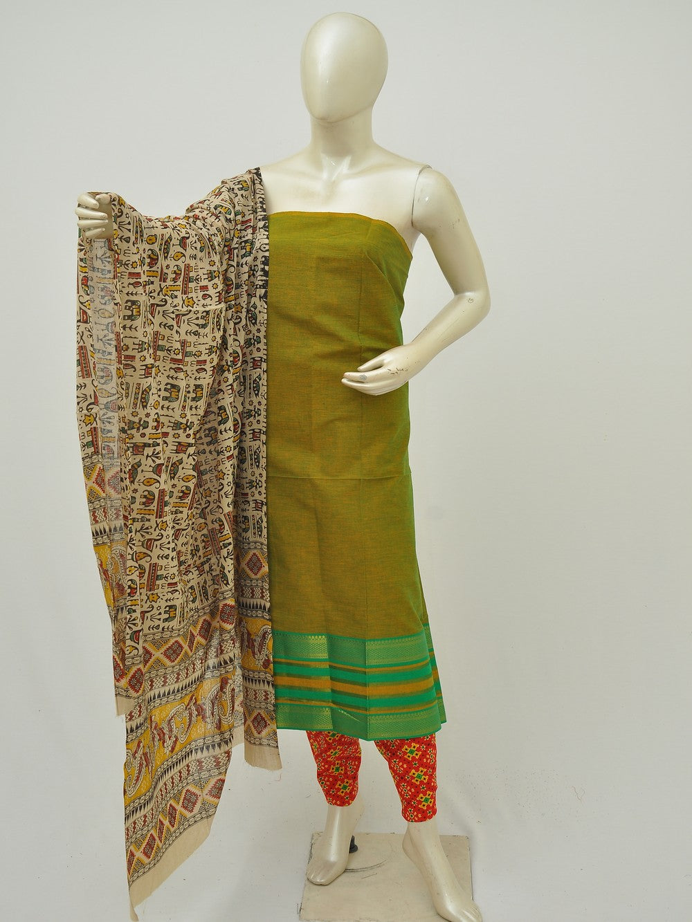 Kalamkari on Mangalgiri Dress materials [D50508034]