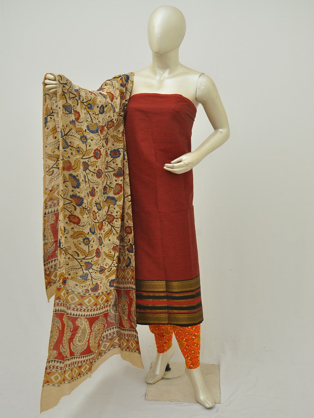 Kalamkari on Mangalgiri Dress materials [D50508036]