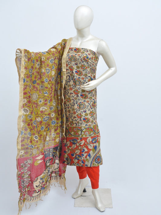 Kalamkari silk dress material Model 3 [D31114004]