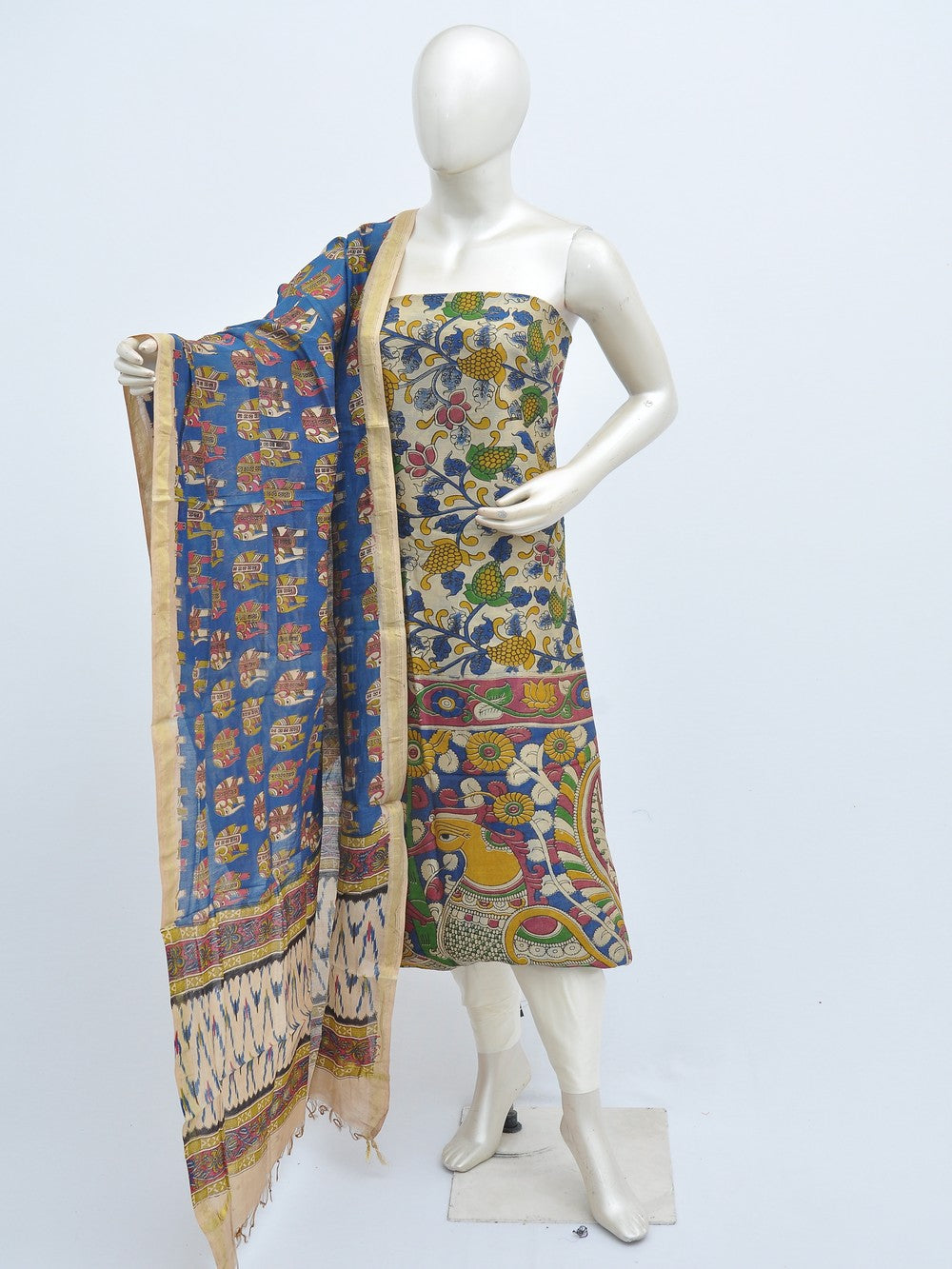 Kalamkari silk dress material Model 3 [D31114020]