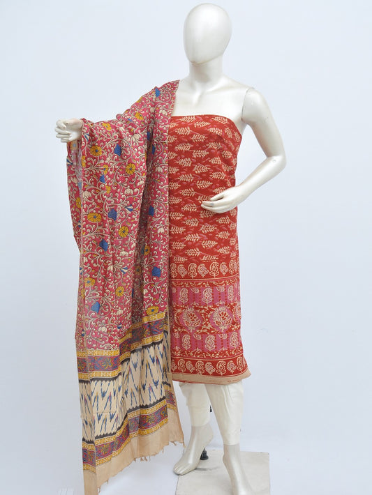 Kalamkari silk dress material Model 3 [D31114024]