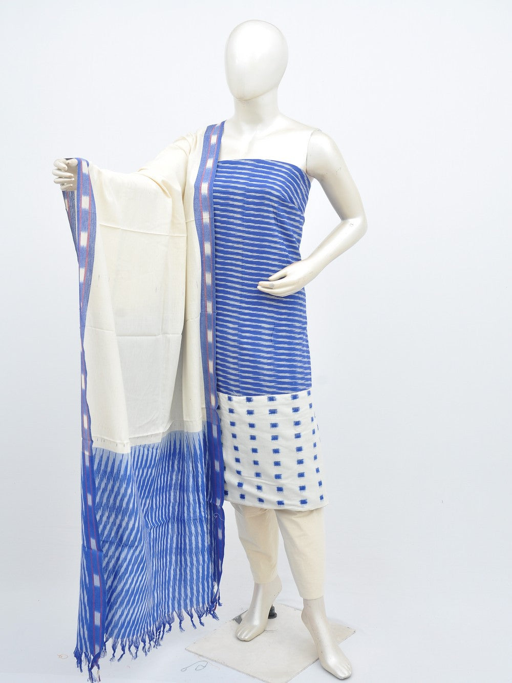 Ikat Dress Material with Same Dupatta model 1 [D30514007]