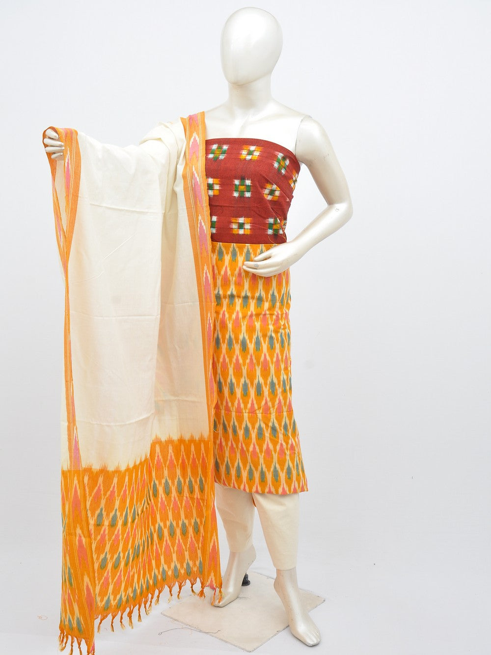 Ikat Dress Material with Same Dupatta model 1 [D30514009]