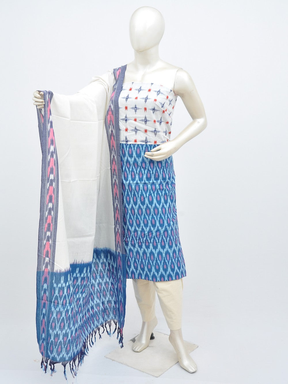 Ikat Dress Material with Same Dupatta model 1 [D30514012]