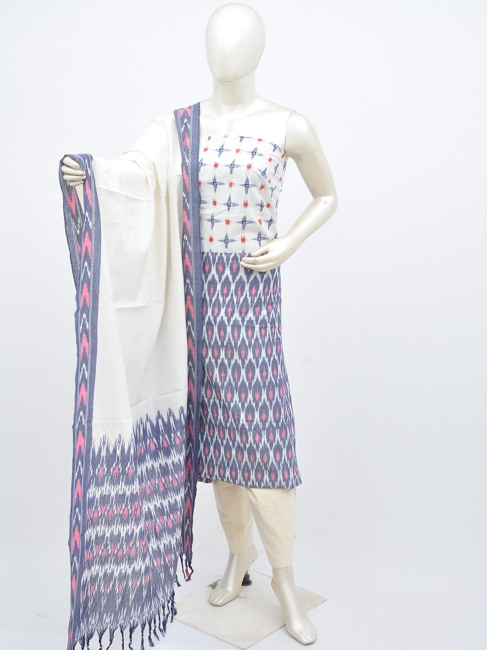 Ikat Dress Material with Same Dupatta model 1 [D30514013]