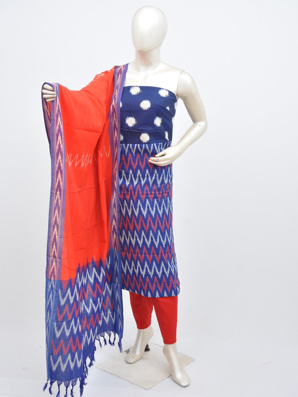 Ikat Dress Material with Same Dupatta model 1 [D30514017]