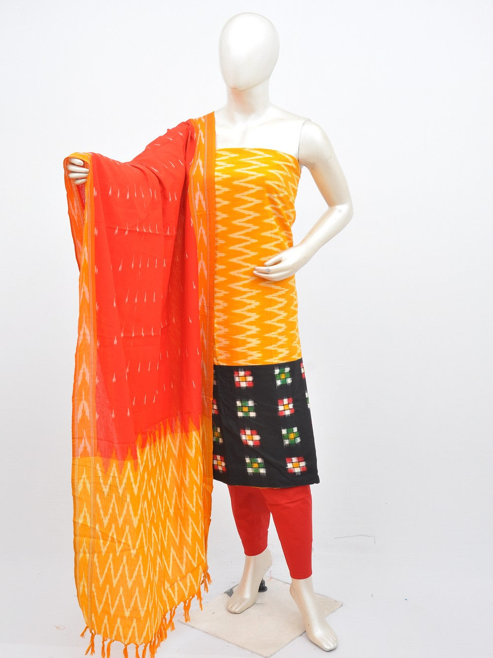 Ikat Dress Material with Same Dupatta model 1 [D30514019]