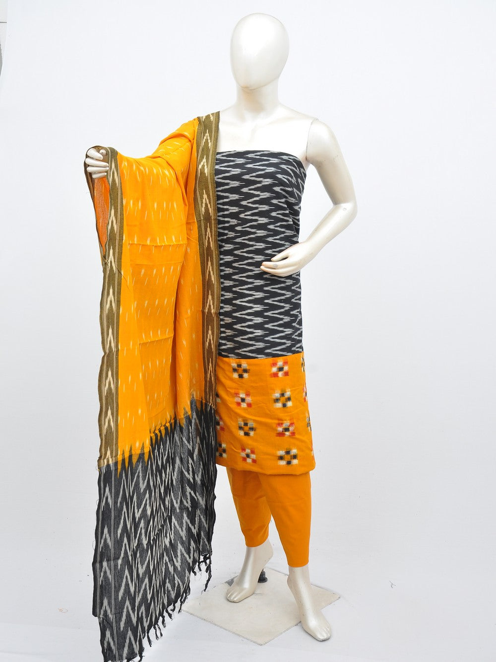 Ikat Dress Material with Same Dupatta model 1 [D30514022]
