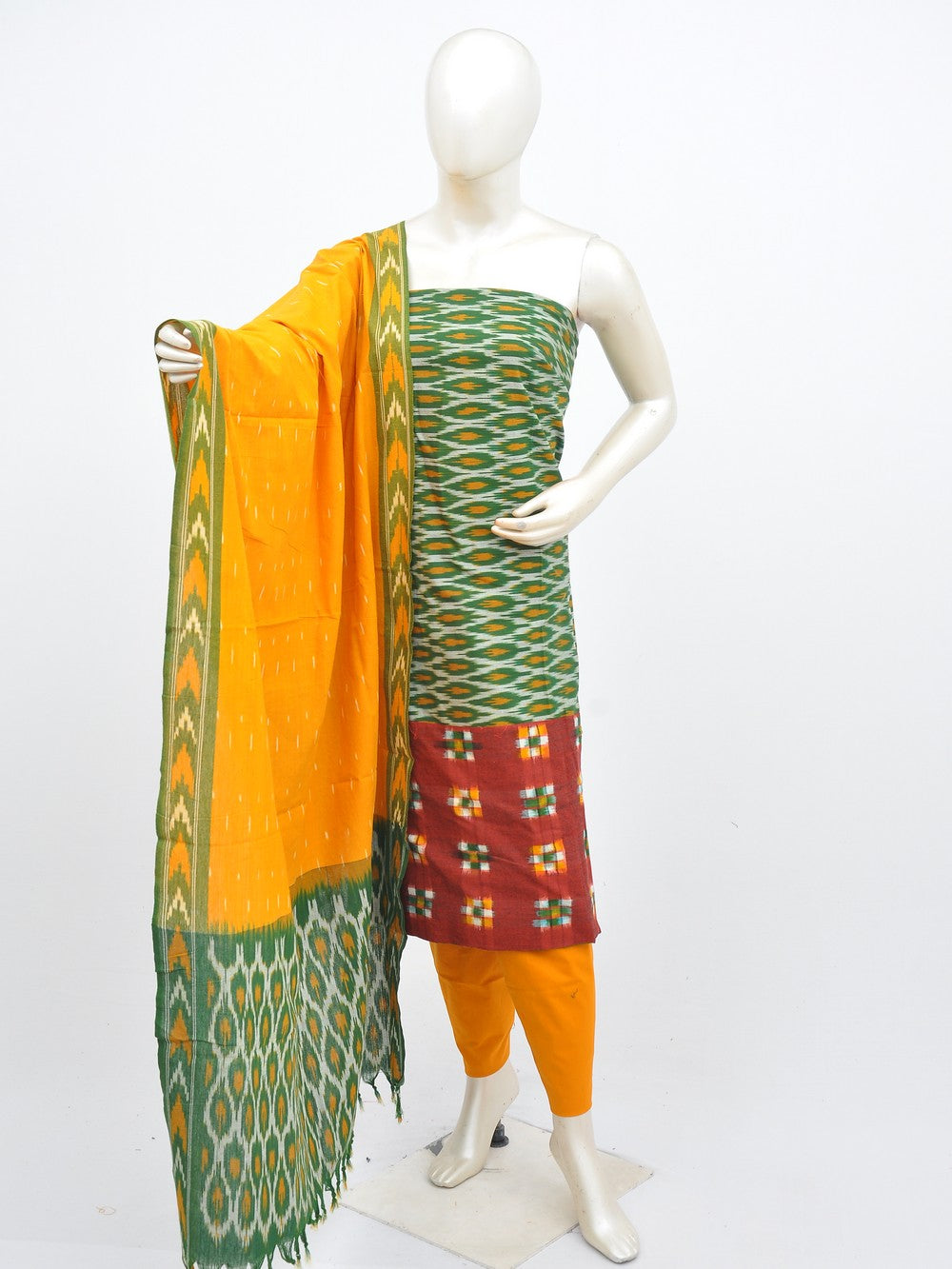 Ikat Dress Material with Same Dupatta model 1 [D30514023]