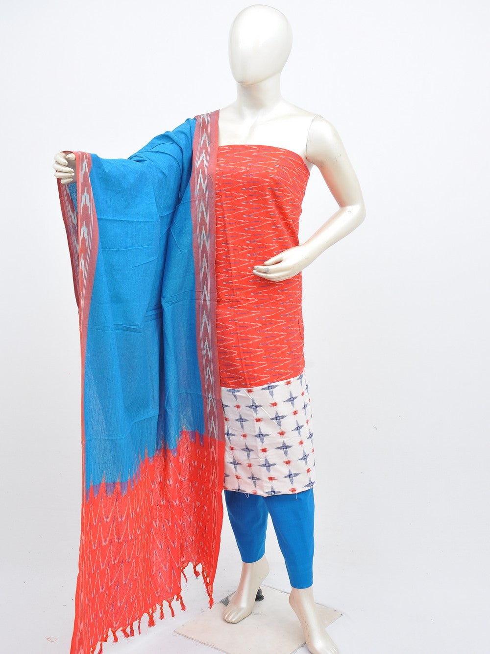 Ikat Dress Material with Same Dupatta model 1 [D30514024]